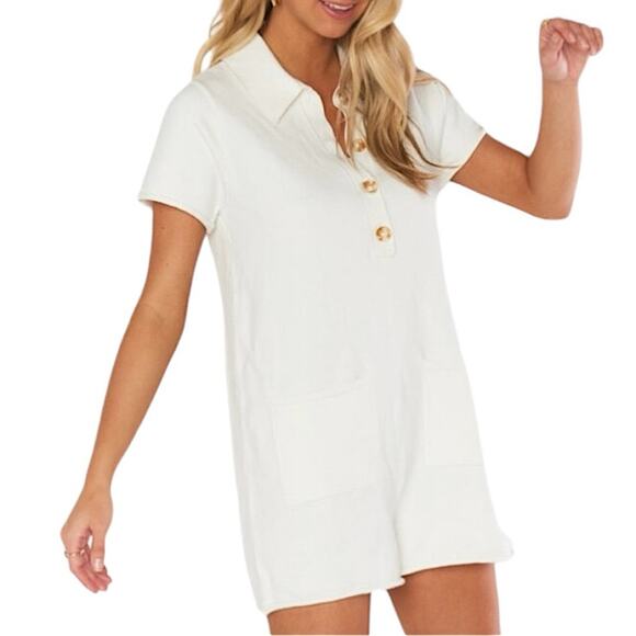 NWT Show Me Your MuMu Gio Sweater Romper in White Knit Size XL Retail $128 - Picture 3 of 8